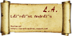 Léránt András névjegykártya