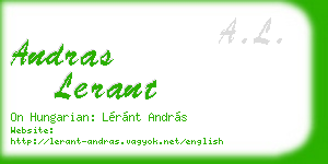 andras lerant business card