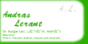 andras lerant business card
